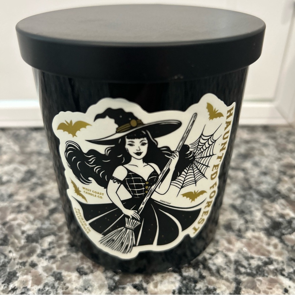 NEW Leoben Company Haunted Forest Candle Vintage Witch Design 9oz Single Wick